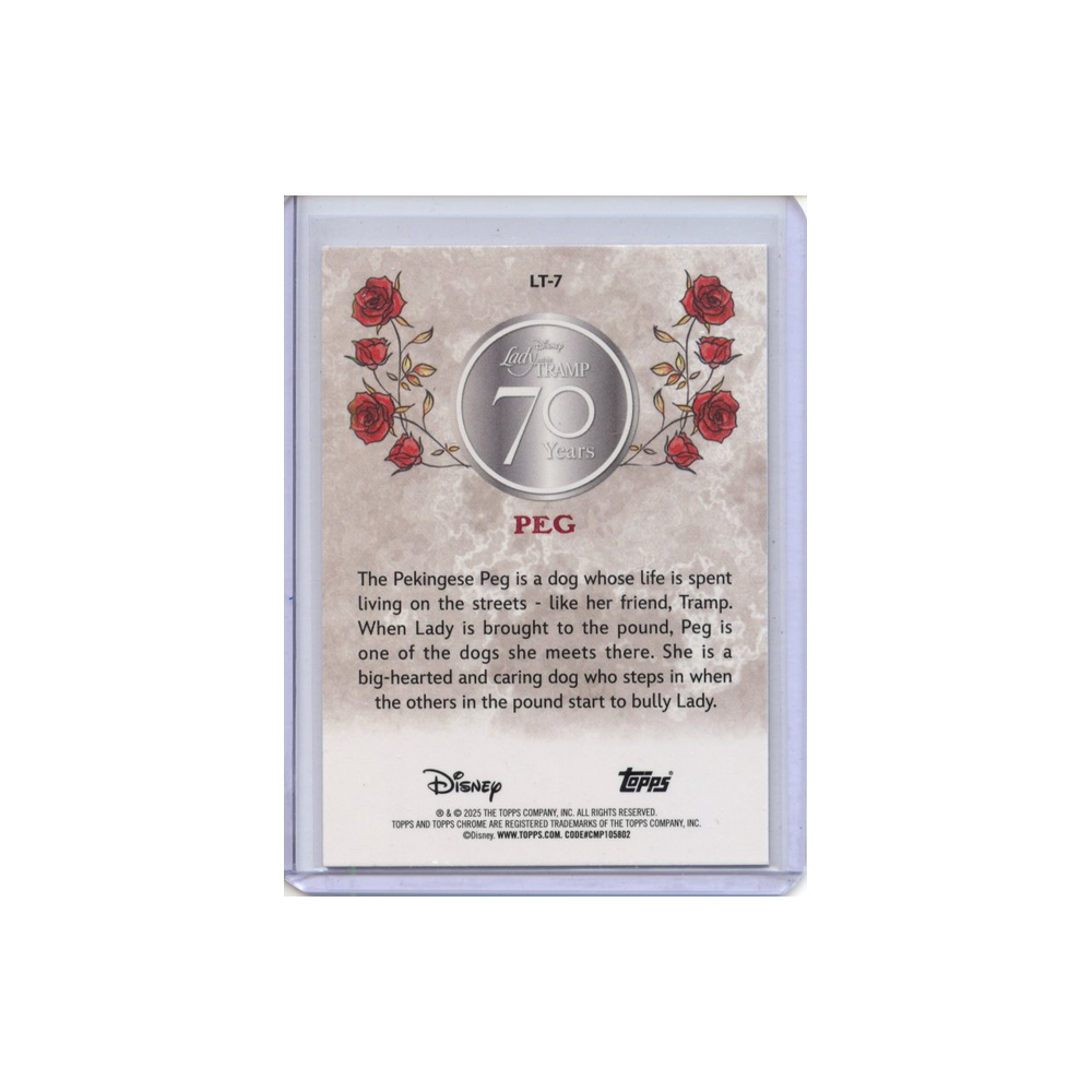 Peg-Lady-and-Tramp-70th-Anniversary-2025-Topps-Chrome-Rückseite