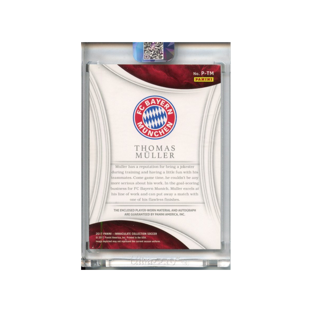 Thomas-Müller-Patch-Autograph-/50-2017-Immaculate--Rückseite