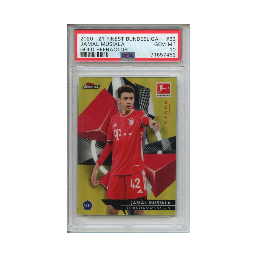 Jamal-Musiala-Gold-Refractor-2020-21-Finest-Bundesliga-PSA-10-Vorderseite