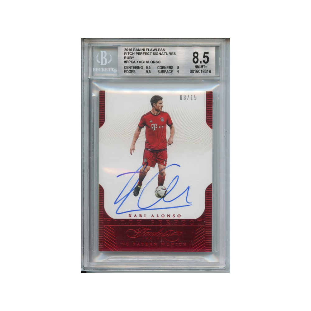 Xabi-Alonso-Ruby-Pitch-Perfect-Signatures-2016-Panini-Flawless-BGS-8.5-Vorderseite
