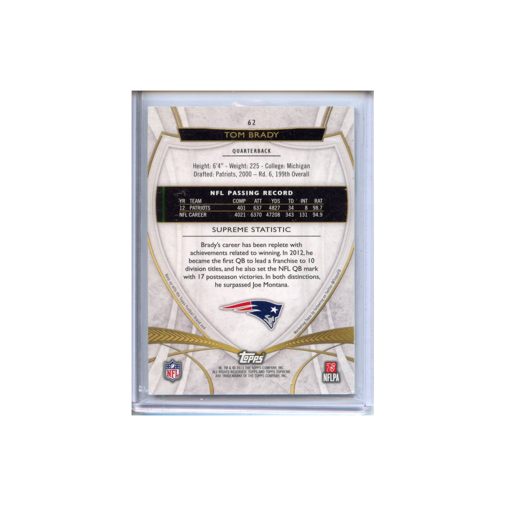 Tom-Brady-Violet-/99-2013-Topps-Supreme-Rückseite