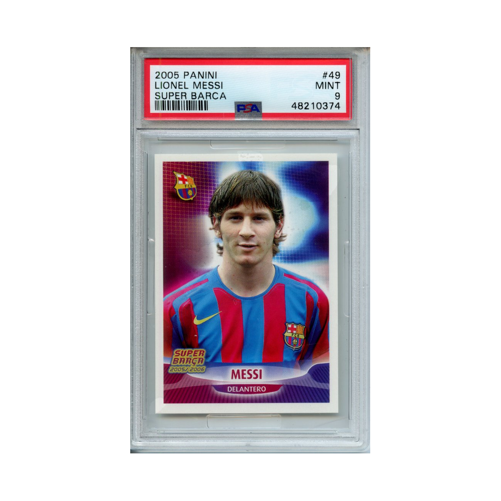 Lionel-Messi-Super-Barca-2005-Panini-PSA-9-Vorderseite