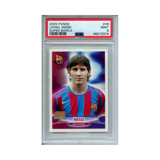 Lionel-Messi-Super-Barca-2005-Panini-PSA-9-Vorderseite
