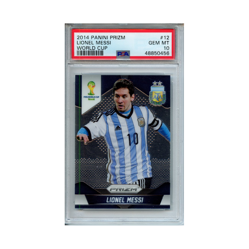 Lionel-Messi-World-Cup-2014-Panini-Prizm-#2-PSA-10-Vorderseite
