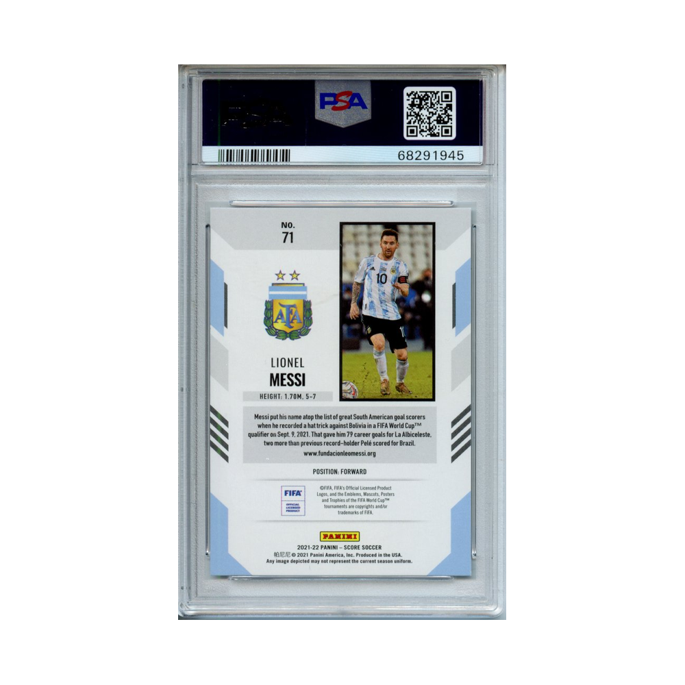 Lionel-Messi-Gold-Lava-2021-Score-Fifa-PSA-10-Rückseite