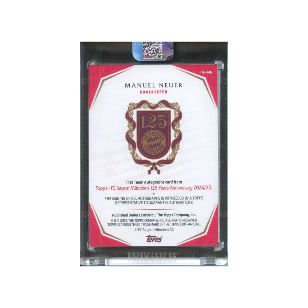 Manuel-Neuer-Autograph-/10-2025-Topps-FC-Bayern-125-Years-Rückseite