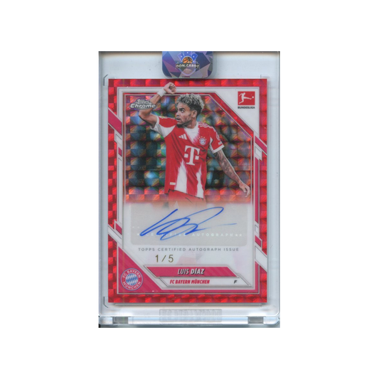 Luis-Diaz-Autograph-/5-Red-2025-Topps-Chrome-Vorderseite