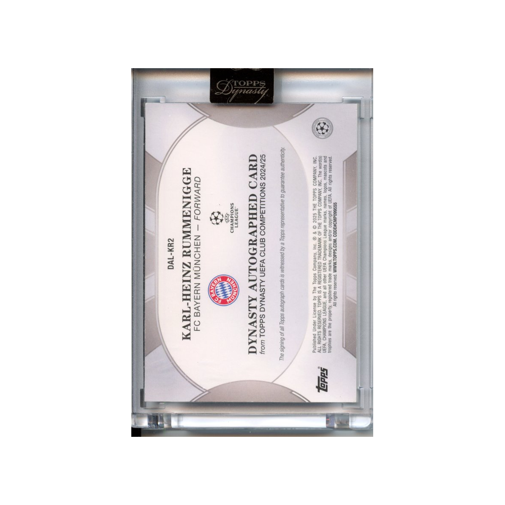 Karl-Heinz-Rummenigge-Autograph-/5-2025-Topps-Dynasty-Rückseite
