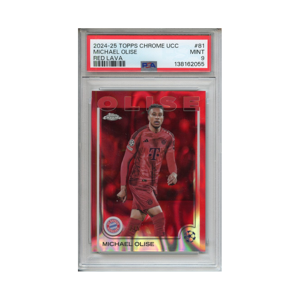 Michael-Olise-Red-Lava-2024-25-Topps-Chrome-UCC-PSA-9-Vorderseite