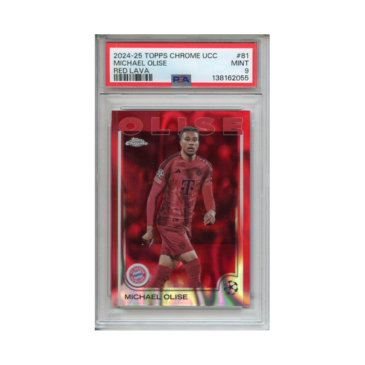 Michael-Olise-Red-Lava-2024-25-Topps-Chrome-UCC-PSA-9-Vorderseite