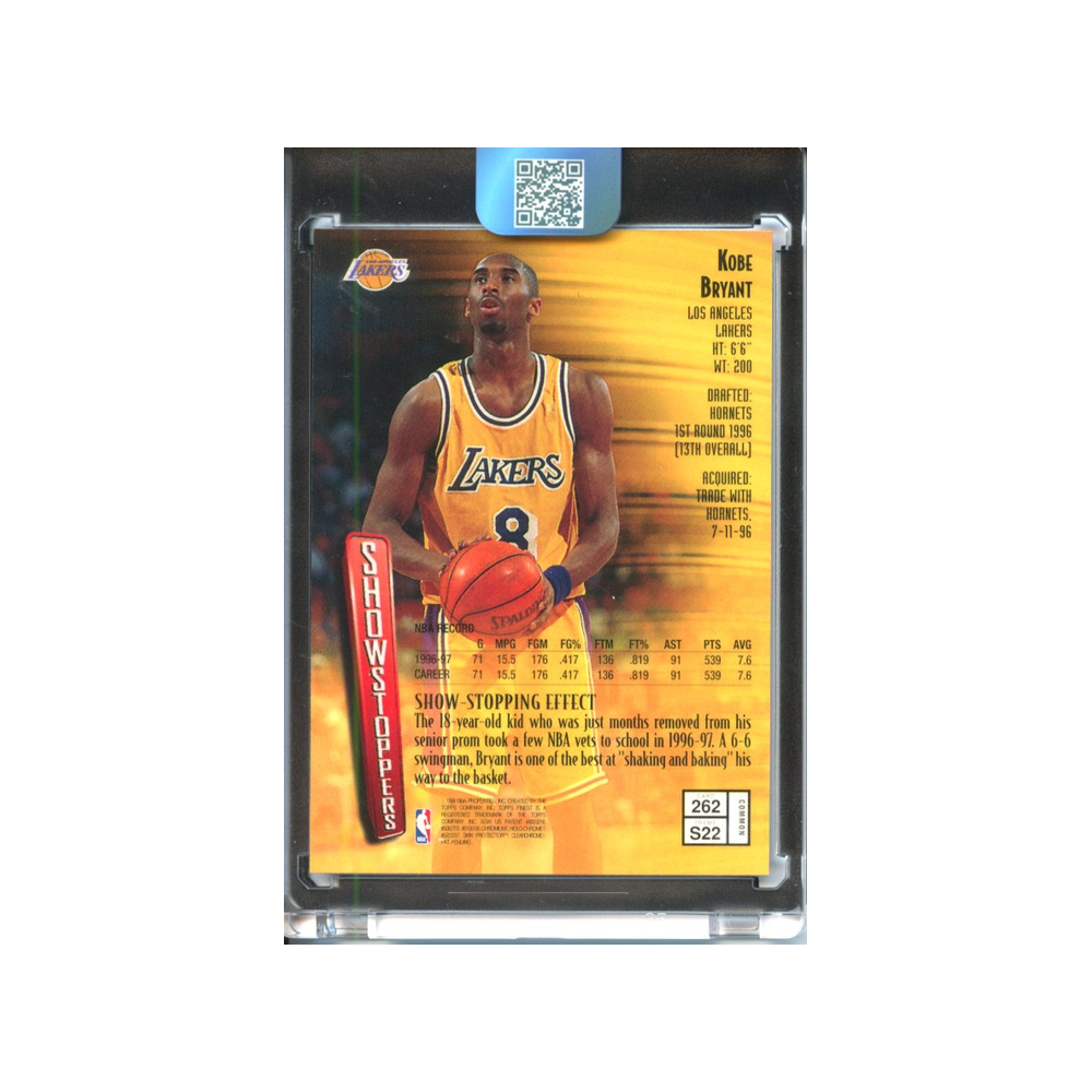 Kobe-Bryant-Showstoppers-1998-Topps-Finest-Rückseite