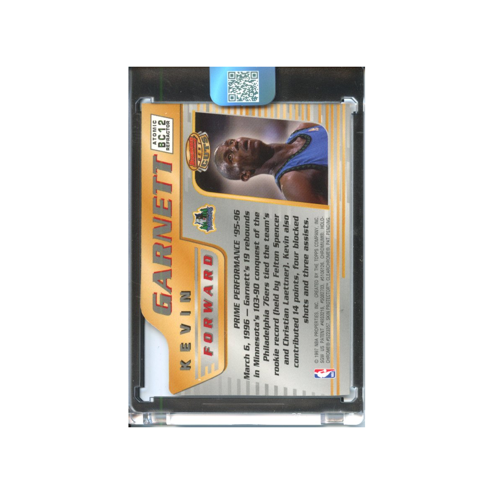Kevin-Garnett-Atomic-Refractor-1996-Bowman's-Best-Cuts-Rückseite