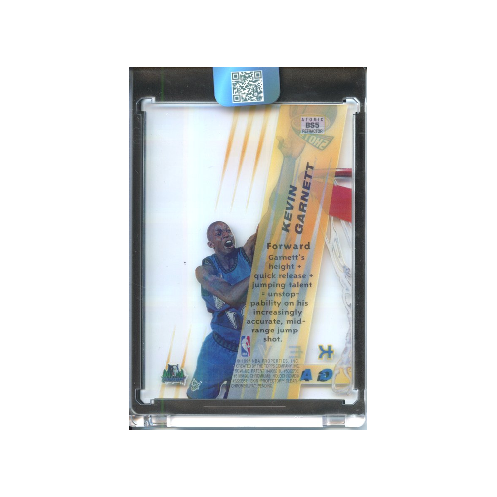 Kevin-Garnett-Atomic-Refractor-1996-Bowman's-Best-Shots-Rückseite