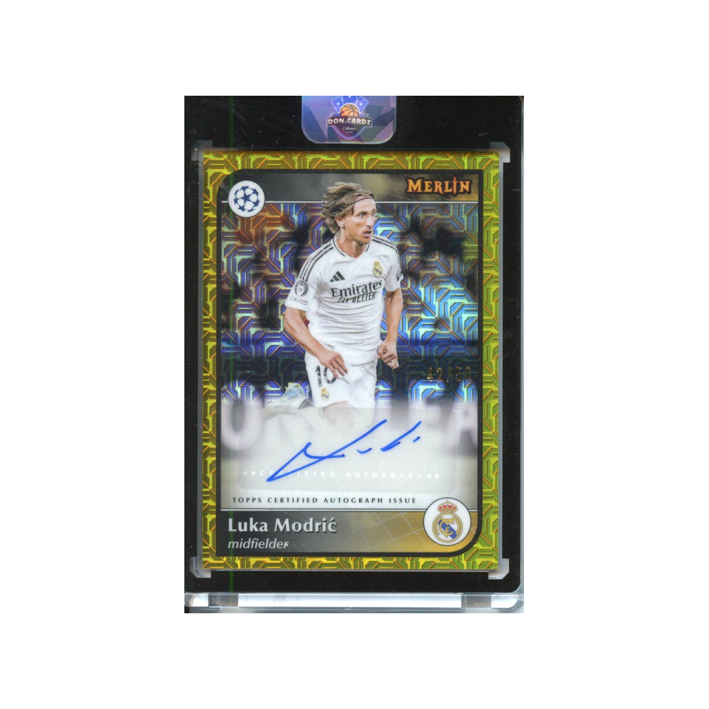 Luka-Modric-Autograph-Gold-Mojo-/50-2024-Merlin-Vorderseite