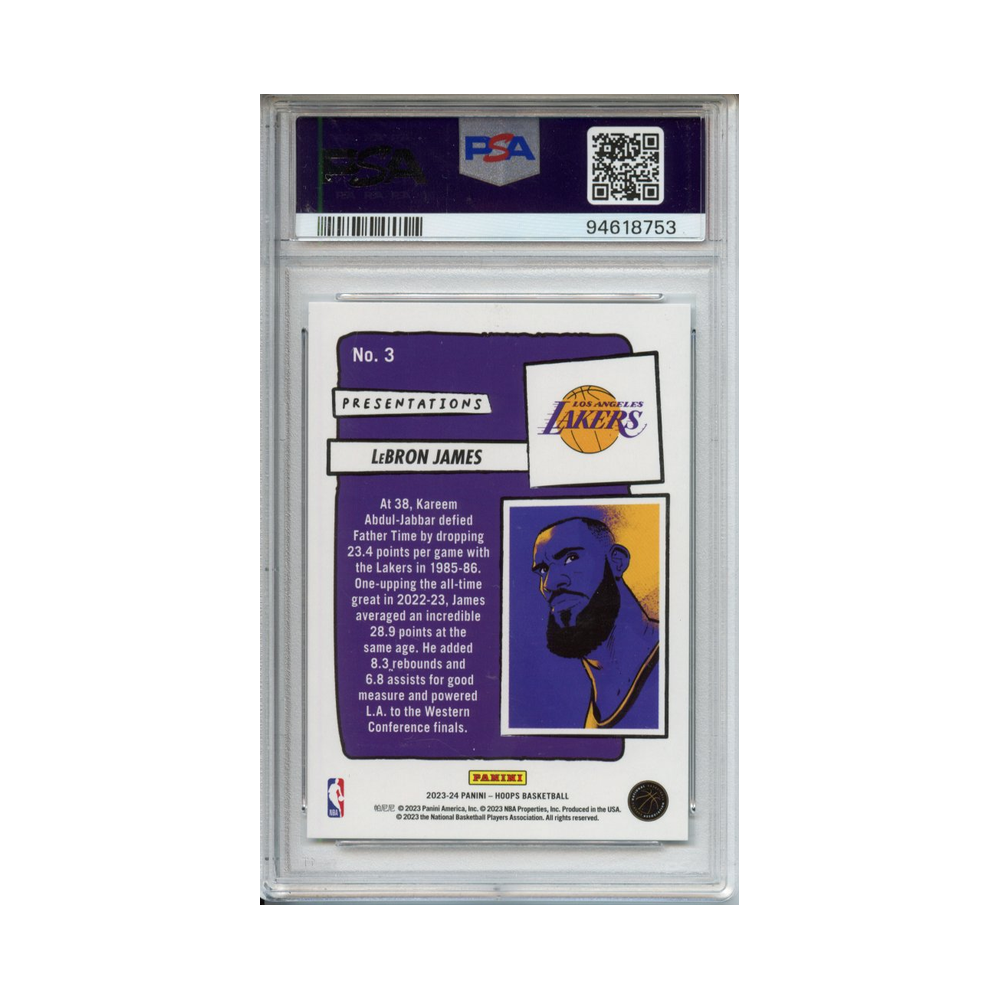 Lebron-James-Presentations-2023-NBA-Hoops-#2-PSA-10-Rückseite