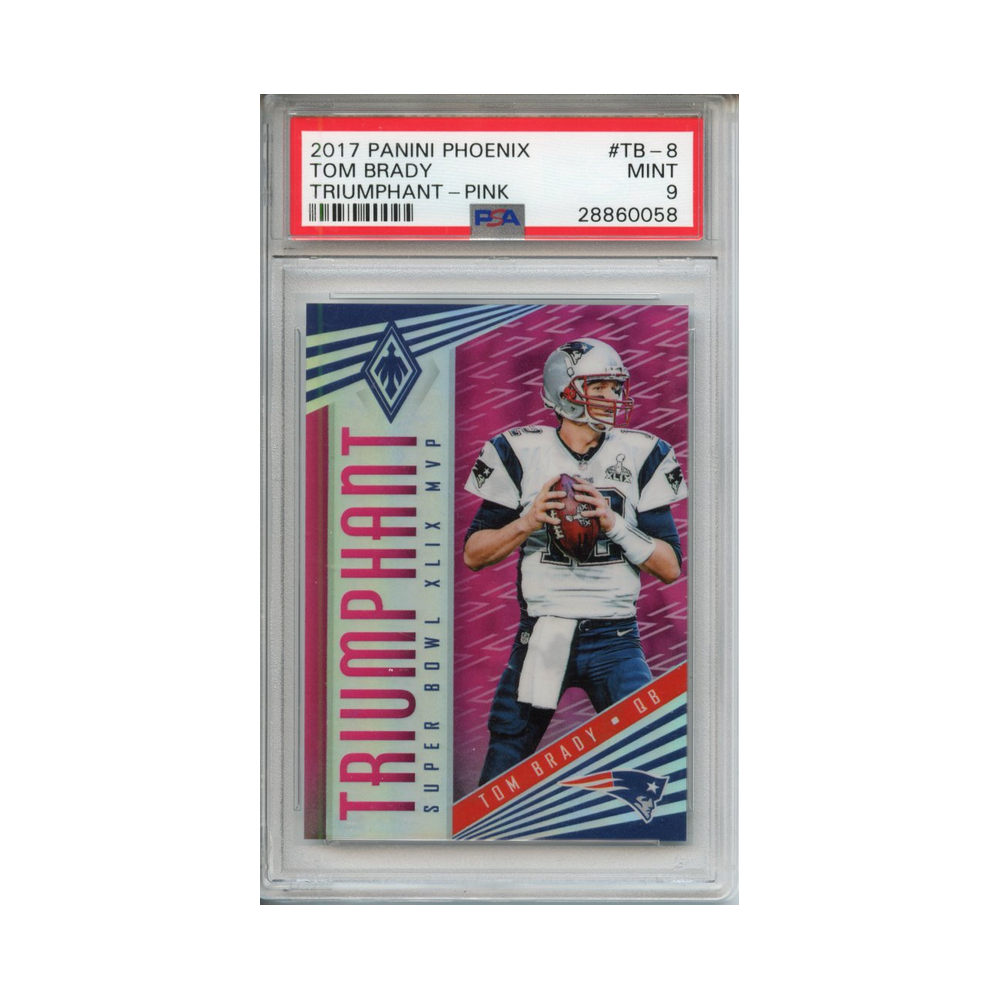 Tom-Brady-Triumphant--Pink-2017-Panini-Phoenix-PSA-9-Vorderseite