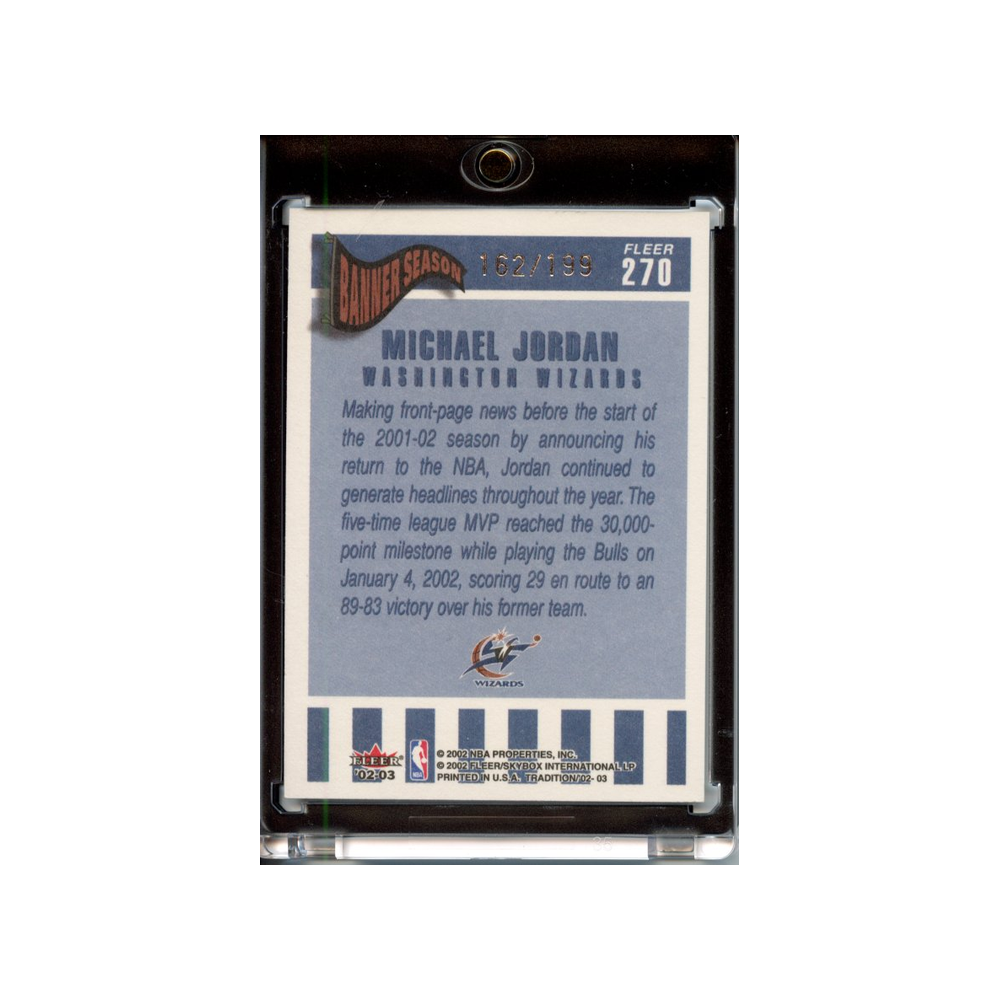 Michael-Jordan-Crystal-/199-2002-Fleer-Tradition-Rückseite