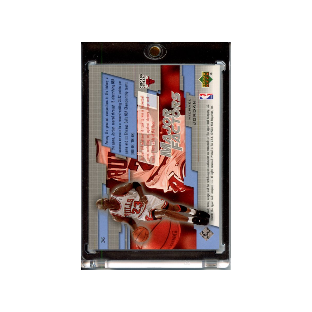 Michael-Jordan-Major-Factors-/1000-2003-Upper-Deck-Finite-Rückseite