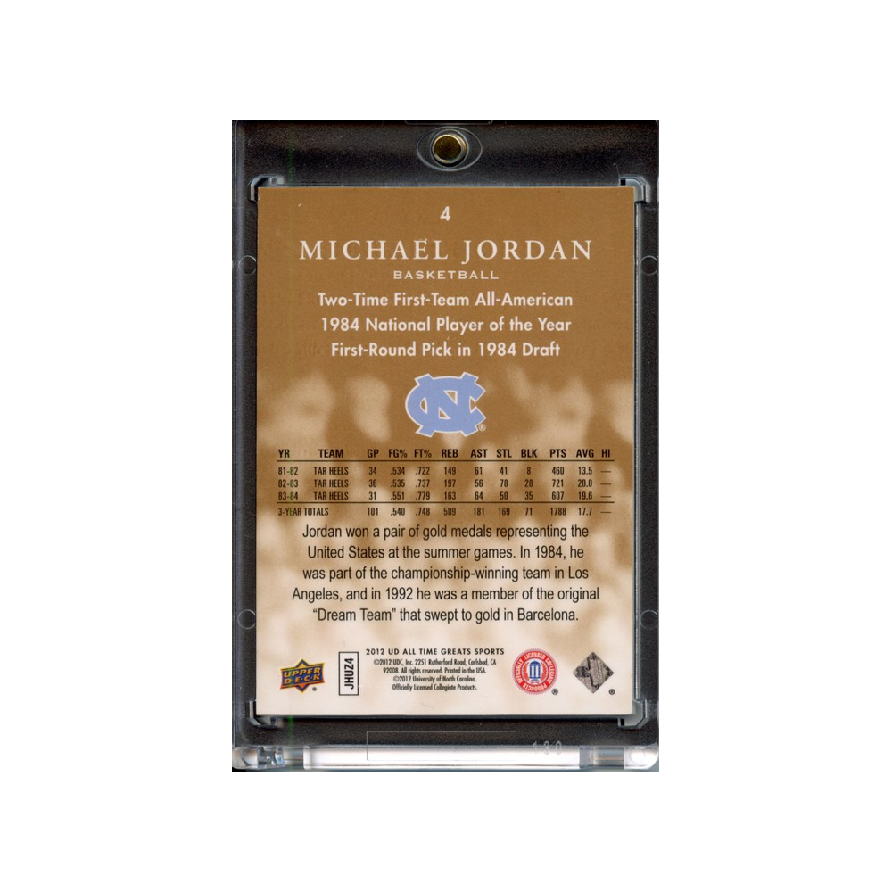 Michael-Jordan-/65-2012-Upper-Deck-All-Time-Greats-Rückseite