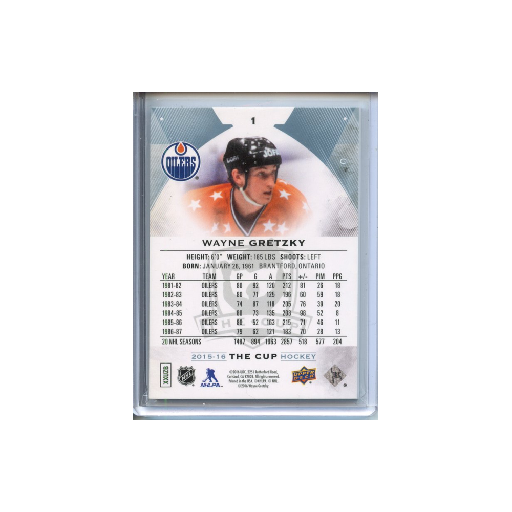 Wayne-Gretzky-/249-2015-Upper-Deck-The-Cup-Rückseite