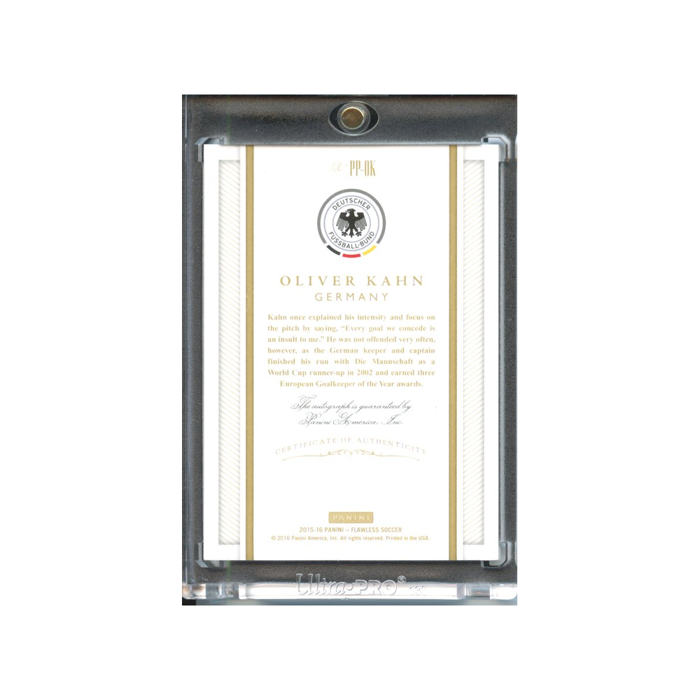Oliver-Kahn-Autograph-Pitch-Perfect-/25-2015-Flawless-Rückseite
