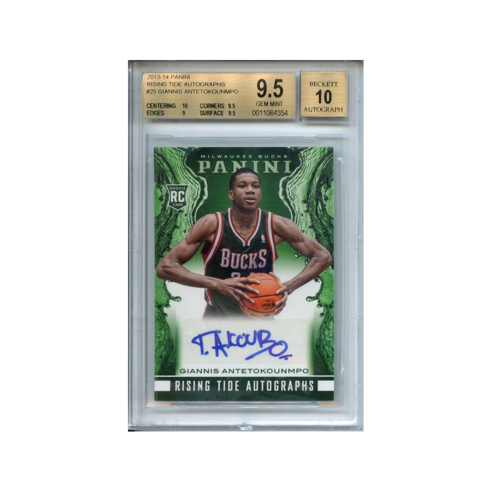 Giannis-Antetokounmpo-Rising-Tide-Autographs-2013-14-Panini--BGS-9.5/10-Vorderseite