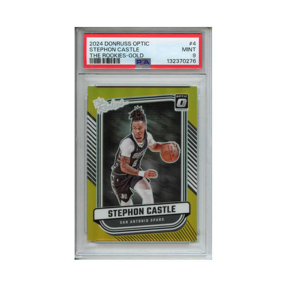 Stephon-Castle-The-Rookies-Gold-2024-Donruss-Optic-PSA-9-Vorderseite