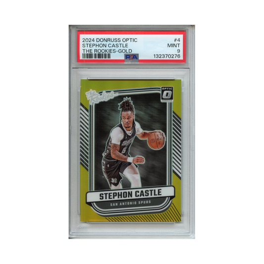 Stephon-Castle-The-Rookies-Gold-2024-Donruss-Optic-PSA-9-Vorderseite