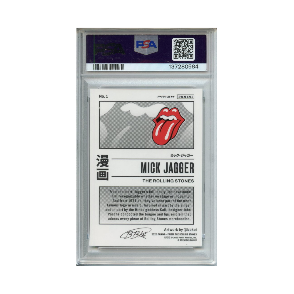Mick-Jagger-Manga-2025-Prizm-Rolling-Stones--PSA-9-Rückseite