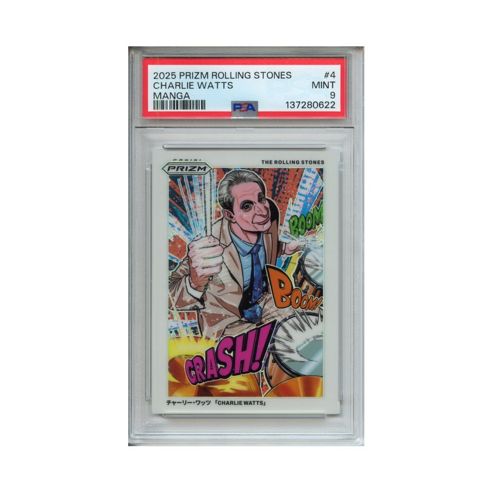 Charlie-Watts-Manga-2025-Prizm-Rolling-Stones-PSA-9-Vorderseite