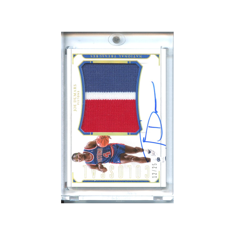 Joe-Dumars-Patch-Colossal-Autograph-/25-2015-National-Treasures-Vorderseite
