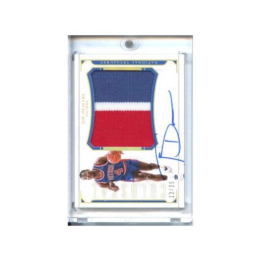 Joe-Dumars-Patch-Colossal-Autograph-/25-2015-National-Treasures-Vorderseite