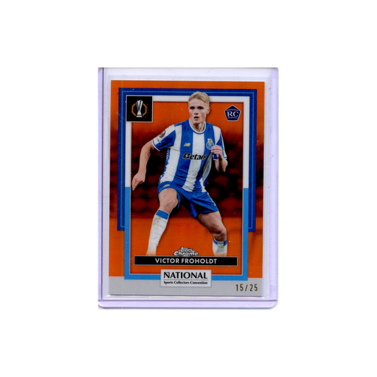 Victor-Froholdt-Orange-Refractor-/25-2025-Topps-Chrome-Vorderseite