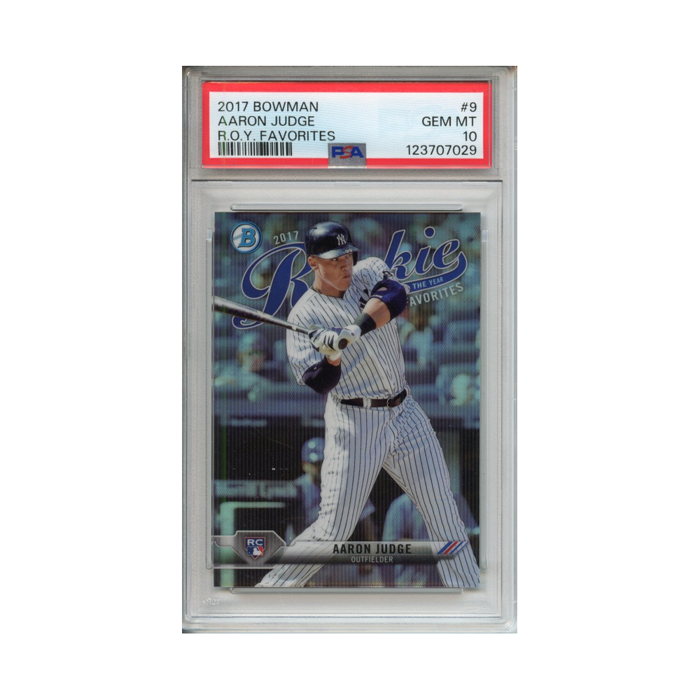 Aaron-Judge-Rookie-of-the-Year-Favorites-2017-Bowman-PSA-10-Vorderseite