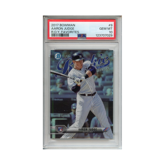 Aaron-Judge-Rookie-of-the-Year-Favorites-2017-Bowman-PSA-10-Vorderseite