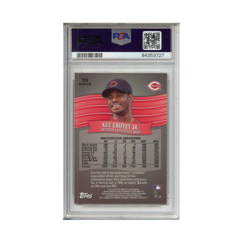 Ken-Griffey-Jr.-True-Colors-Refractor-2000-Stadium-Club-Chrome-PSA-10-Rückseite