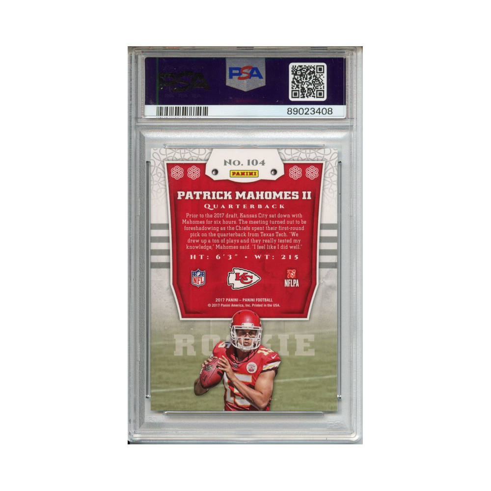 Patrick-Mahomes-II-2017-Panini--PSA-10-Rückseite