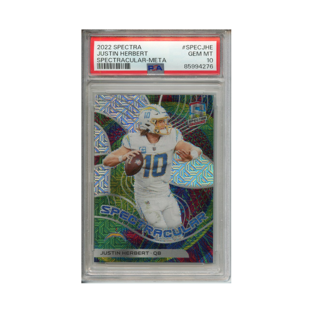 Justin-Herbert-Spectracular-Meta-2022-Spectra-PSA-10-Vorderseite