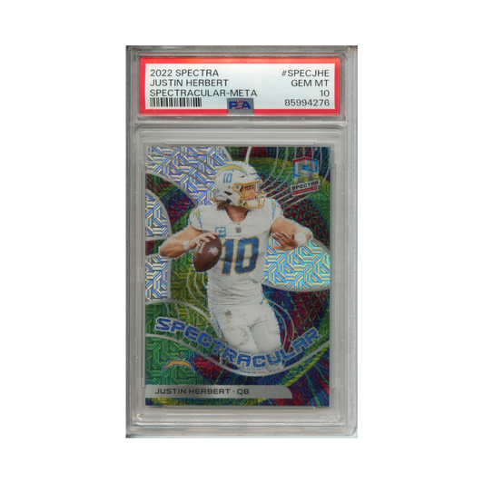 Justin-Herbert-Spectracular-Meta-2022-Spectra-PSA-10-Vorderseite