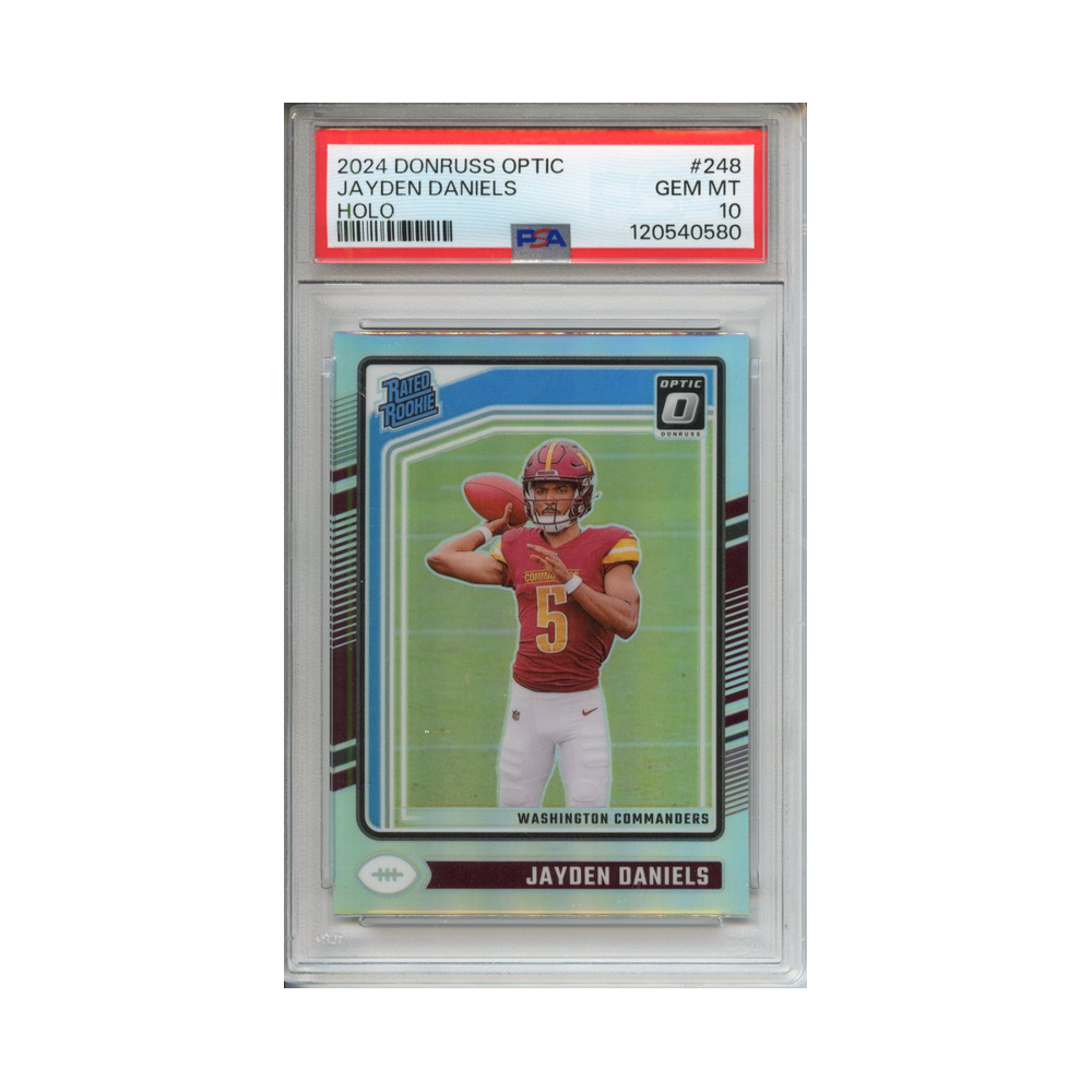 Jayden-Daniels-Holo-2024-Donruss-Optic-PSA-10-Vorderseite