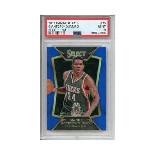 Giannis-Antetokounmpo-Blue-Prizm-2014-Panini-Select-PSA-9-Vorderseite