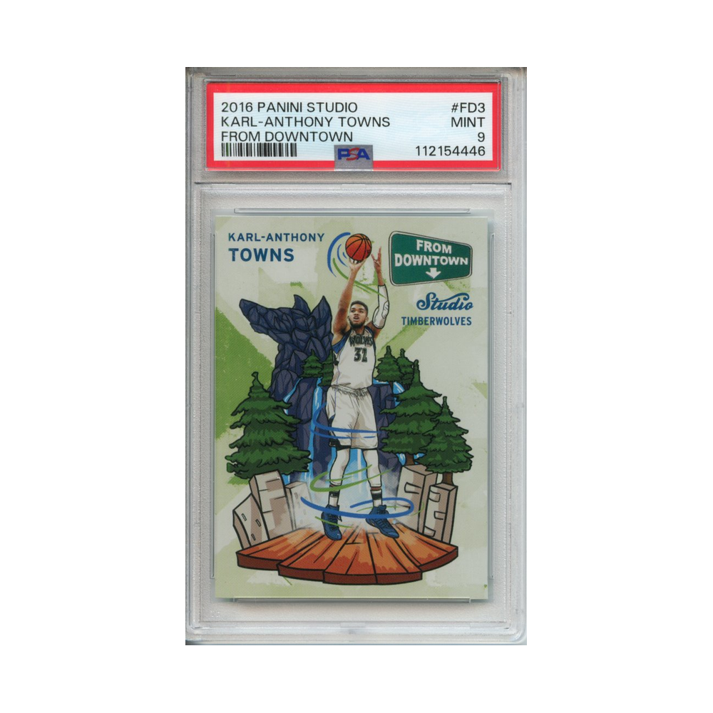 Karl-Anthony-Towns-From-Downtown-2016-Panini-Studio-PSA-9-Vorderseite