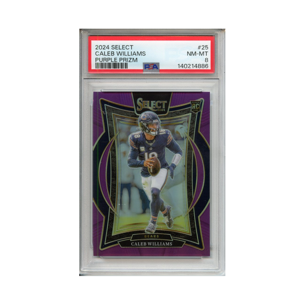 Caleb-Williams-Purple-Prizm-2024-Select-PSA-8-Vorderseite