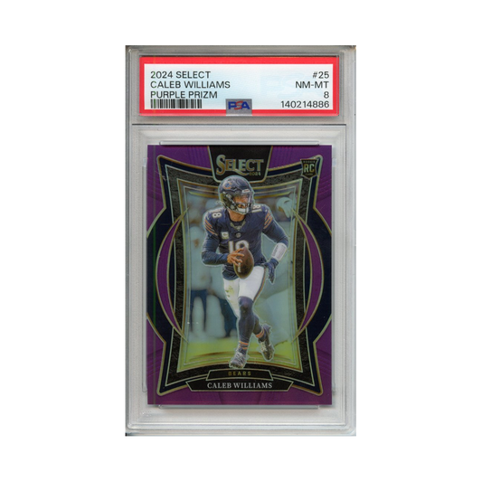 Caleb-Williams-Purple-Prizm-2024-Select-PSA-8-Vorderseite