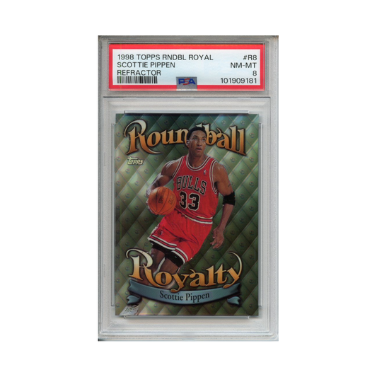 Scottie-Pippen-Refractor-1998-Roundball-Royal-PSA-8-Vorderseite