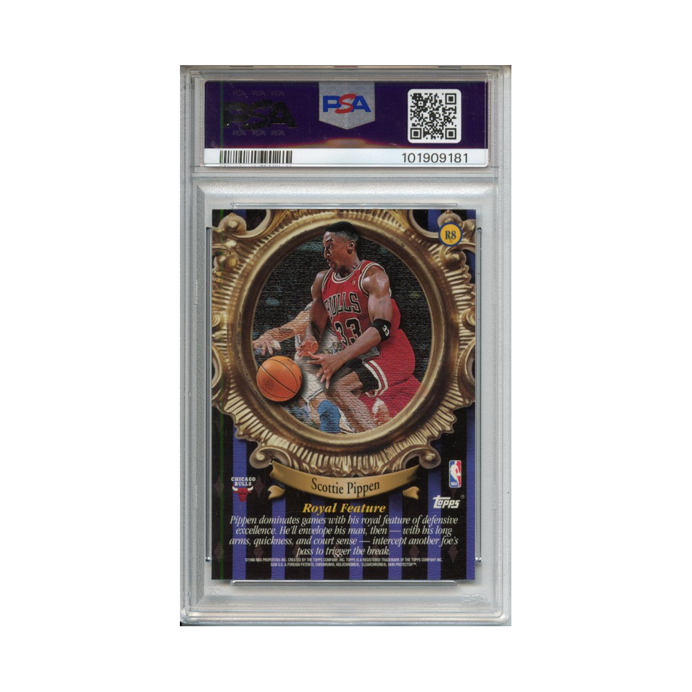 Scottie-Pippen-Refractor-1998-Roundball-Royal-PSA-8-Rückseite