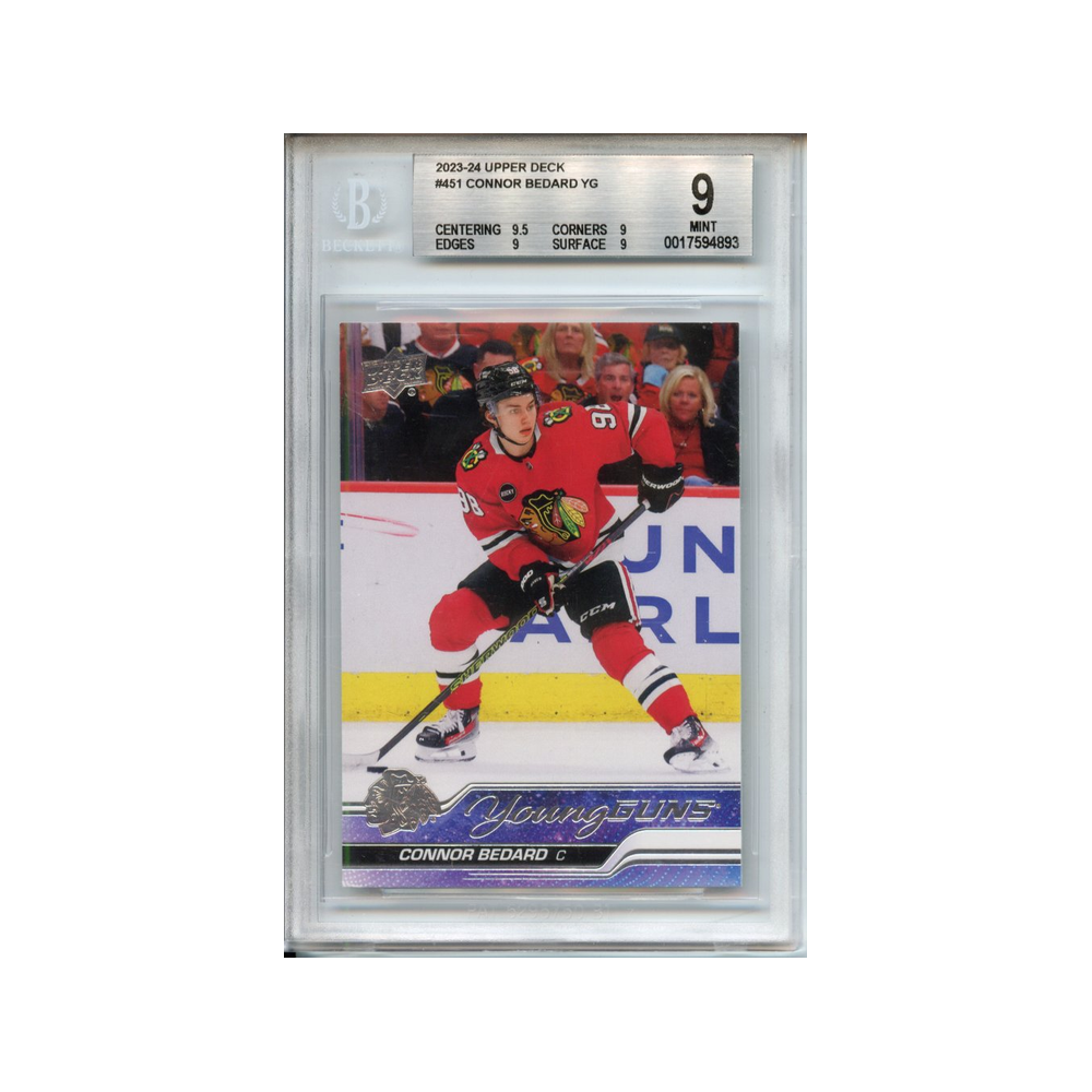 Connor-Bedard-Young-Guns-2023-24-Upper-Deck-BGS-9-Vorderseite