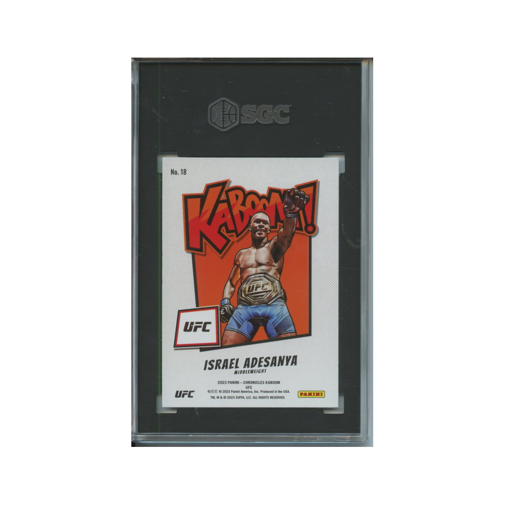 Israel-Adesanya-Kaboom!-2023-Panini-Chronicles-UFC-SGC-8.5-Rückseite