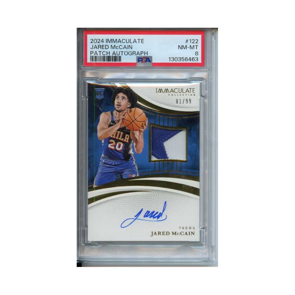 Jared-McCain-Patch-Autograph-2024-Immaculate-PSA-8-Vorderseite