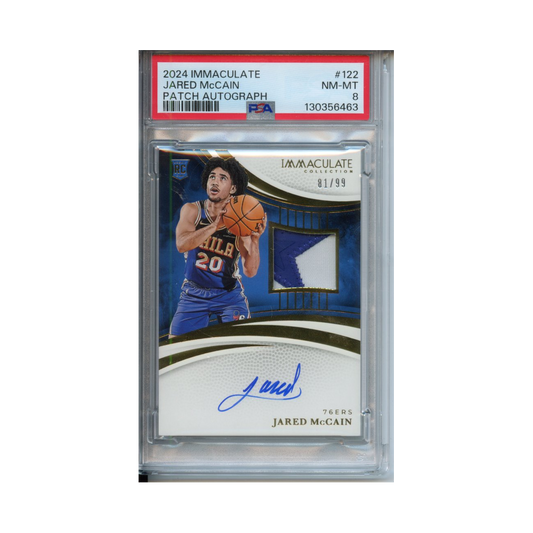 Jared-McCain-Patch-Autograph-2024-Immaculate-PSA-8-Vorderseite